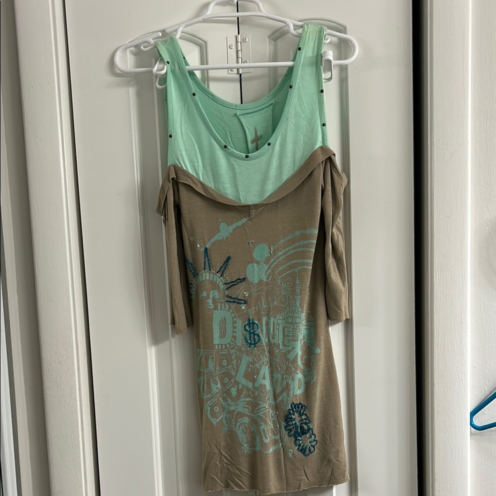 Stylish Mint and Tan Women's Top